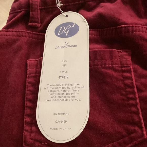 Velvet Jeans Burgundy color size 6 P - Picture 6 of 8
